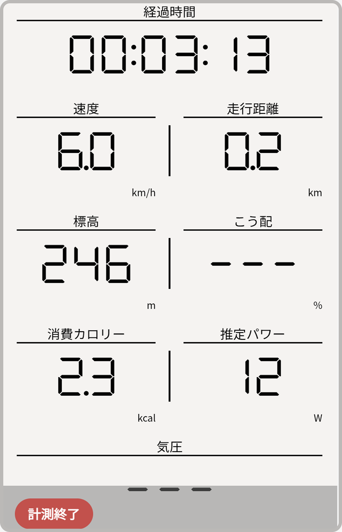 Seek Crowの走行中リアルタイム表示機能のスクリーンショット